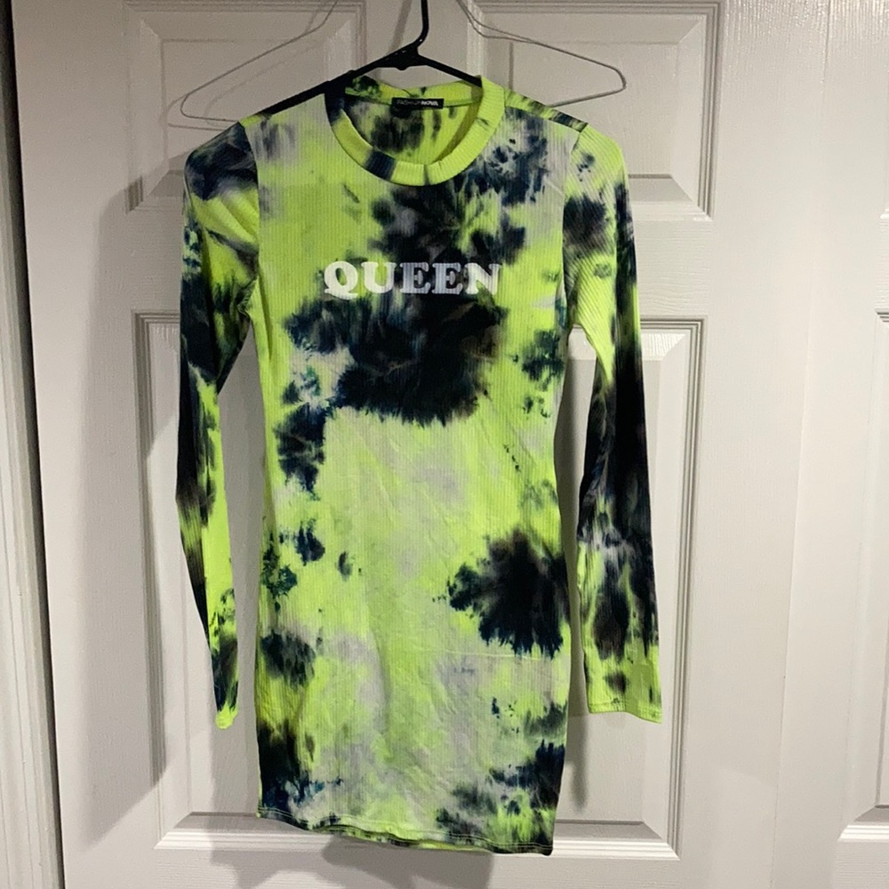 Fashion Nova Queen Tie Dye Mini Dress